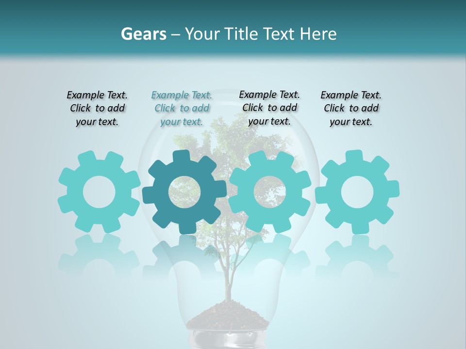 A Light Bulb With A Tree Inside Of It PowerPoint Template