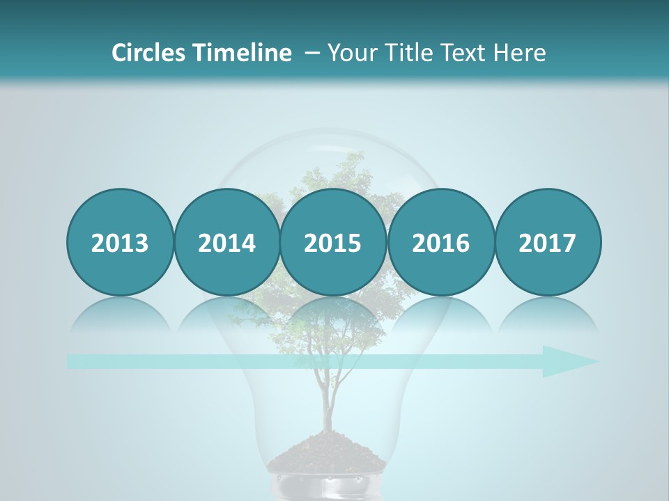 A Light Bulb With A Tree Inside Of It PowerPoint Template