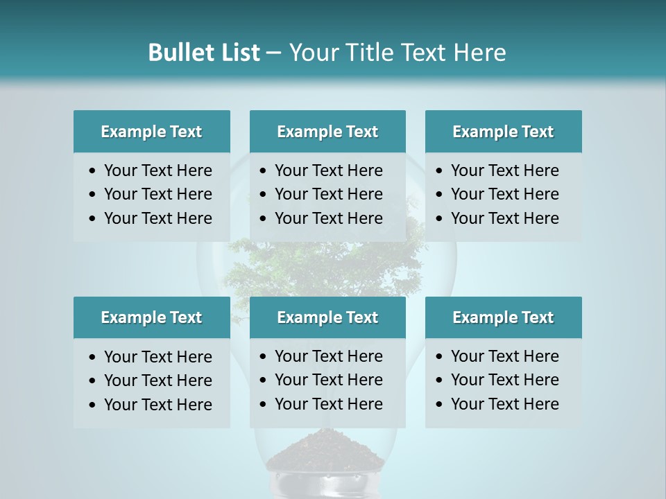 A Light Bulb With A Tree Inside Of It PowerPoint Template