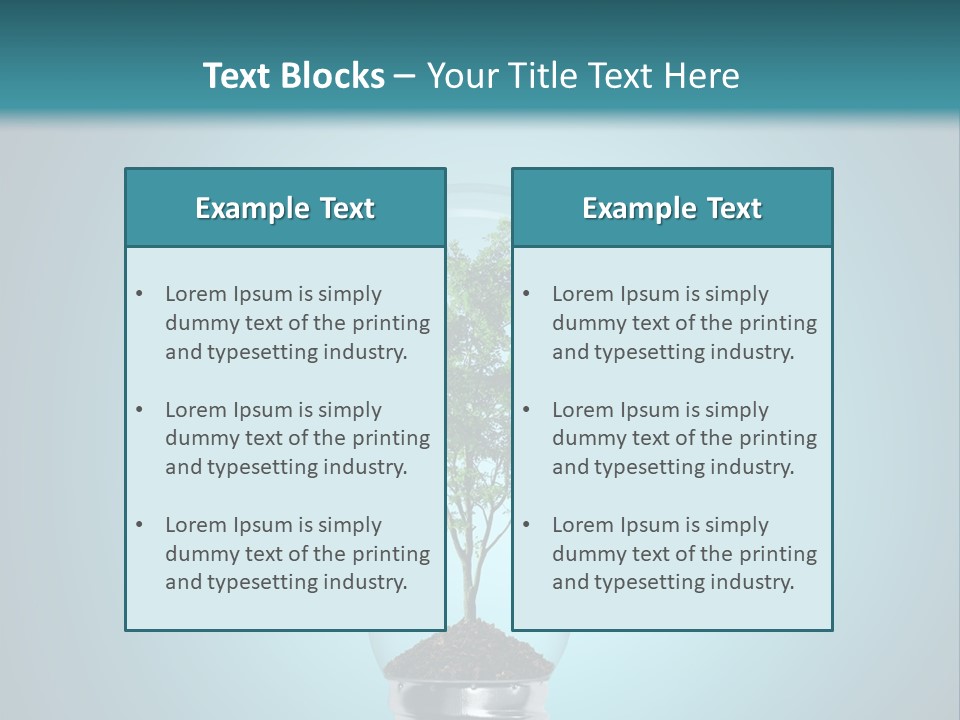 A Light Bulb With A Tree Inside Of It PowerPoint Template