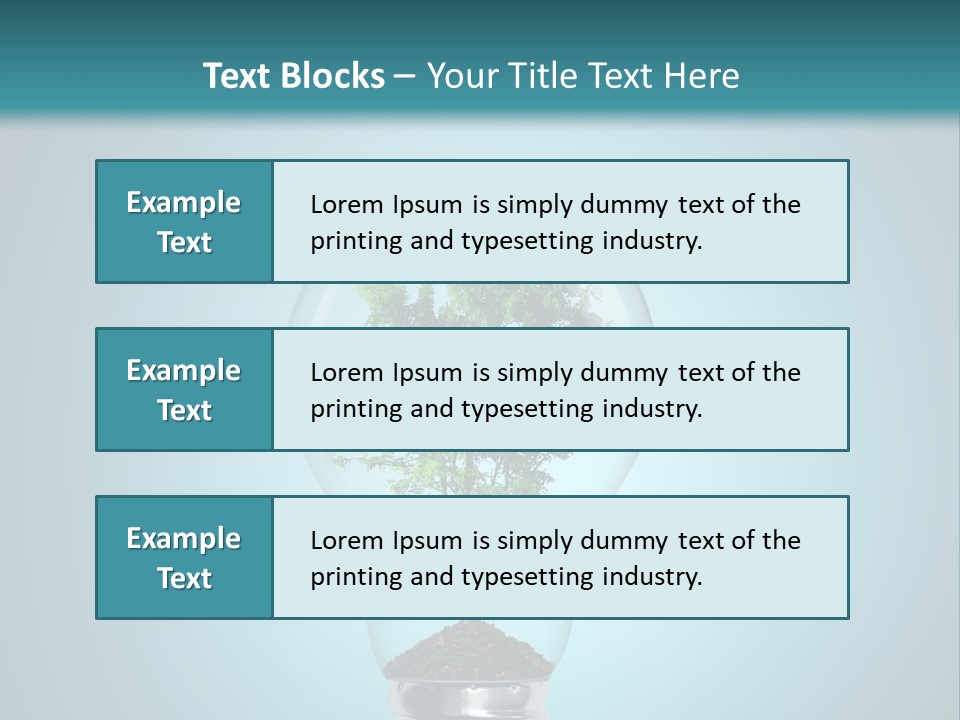 A Light Bulb With A Tree Inside Of It PowerPoint Template