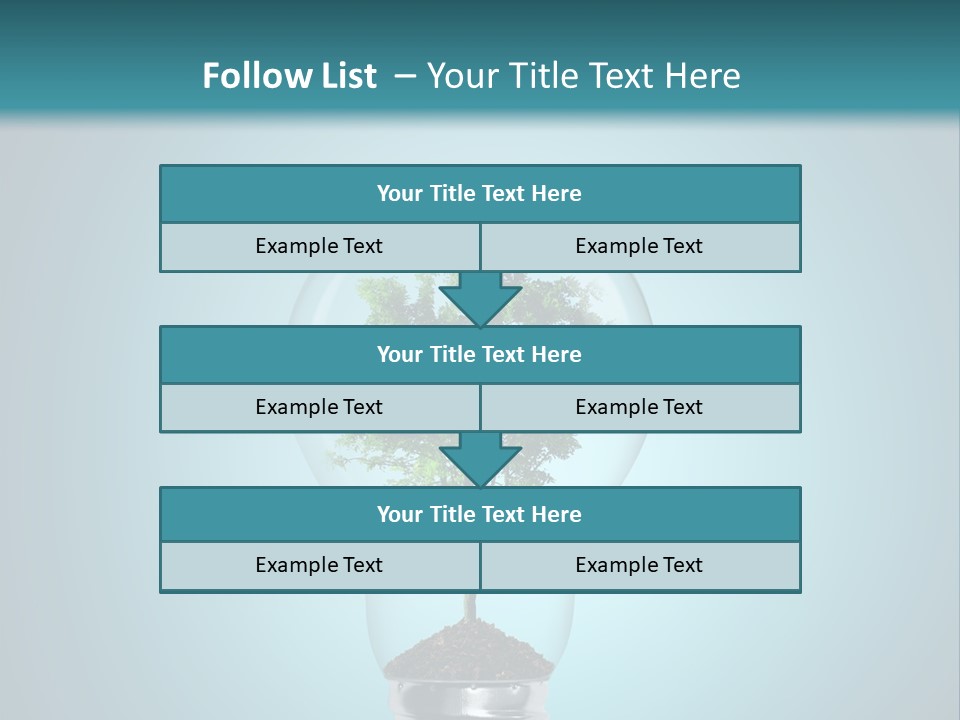 A Light Bulb With A Tree Inside Of It PowerPoint Template