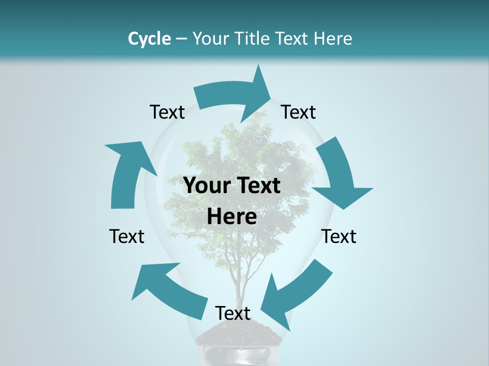 A Light Bulb With A Tree Inside Of It PowerPoint Template