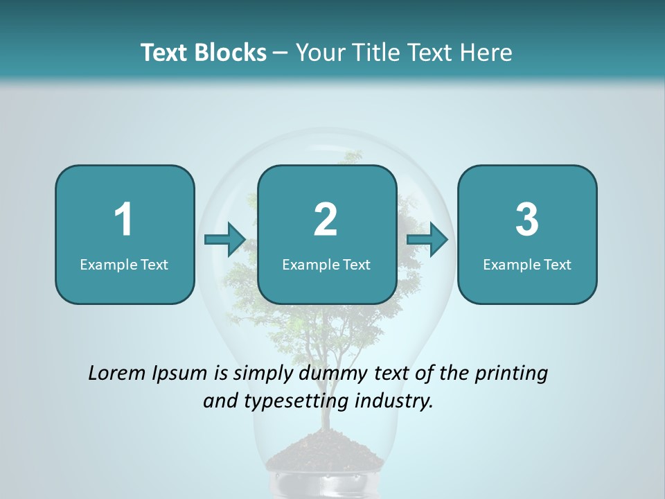 A Light Bulb With A Tree Inside Of It PowerPoint Template