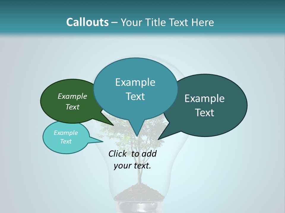 A Light Bulb With A Tree Inside Of It PowerPoint Template