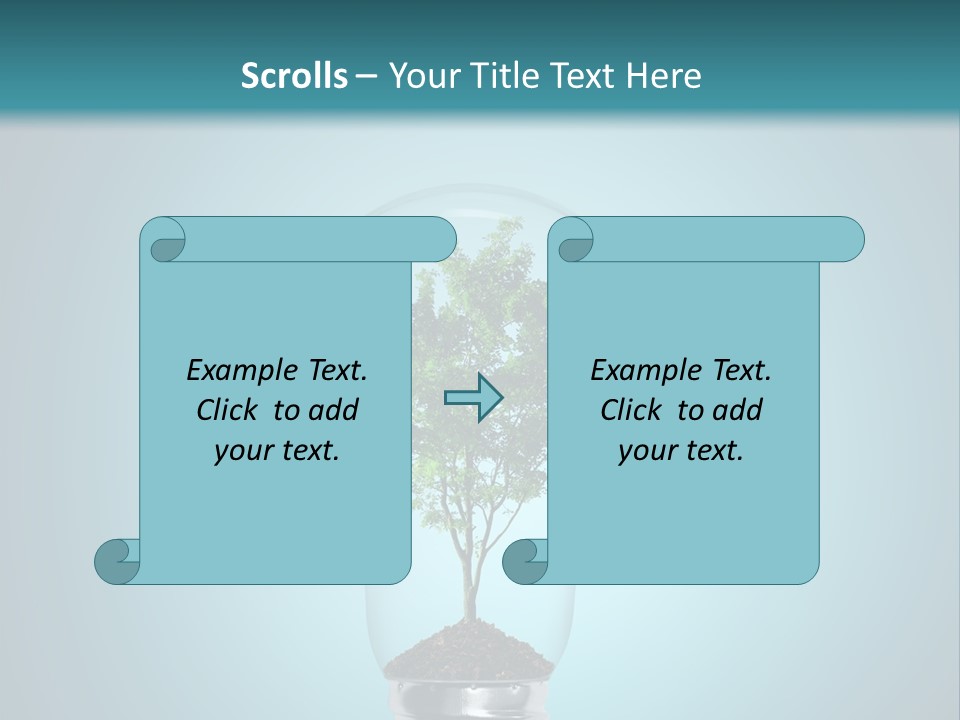 A Light Bulb With A Tree Inside Of It PowerPoint Template