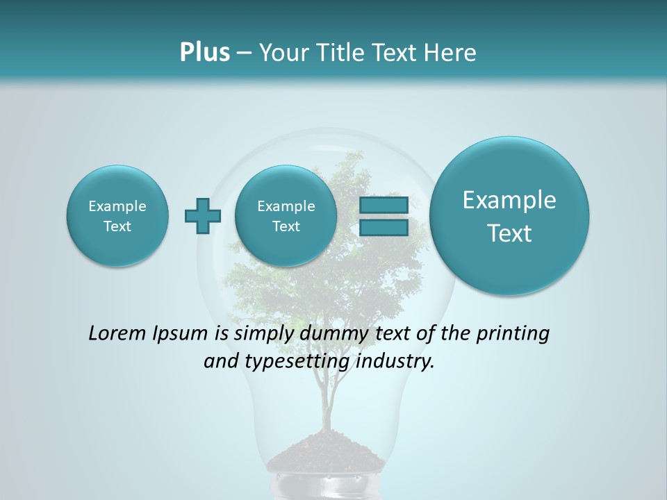 A Light Bulb With A Tree Inside Of It PowerPoint Template
