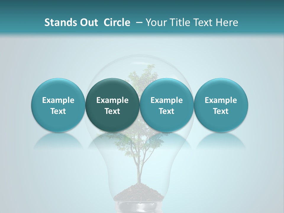 A Light Bulb With A Tree Inside Of It PowerPoint Template