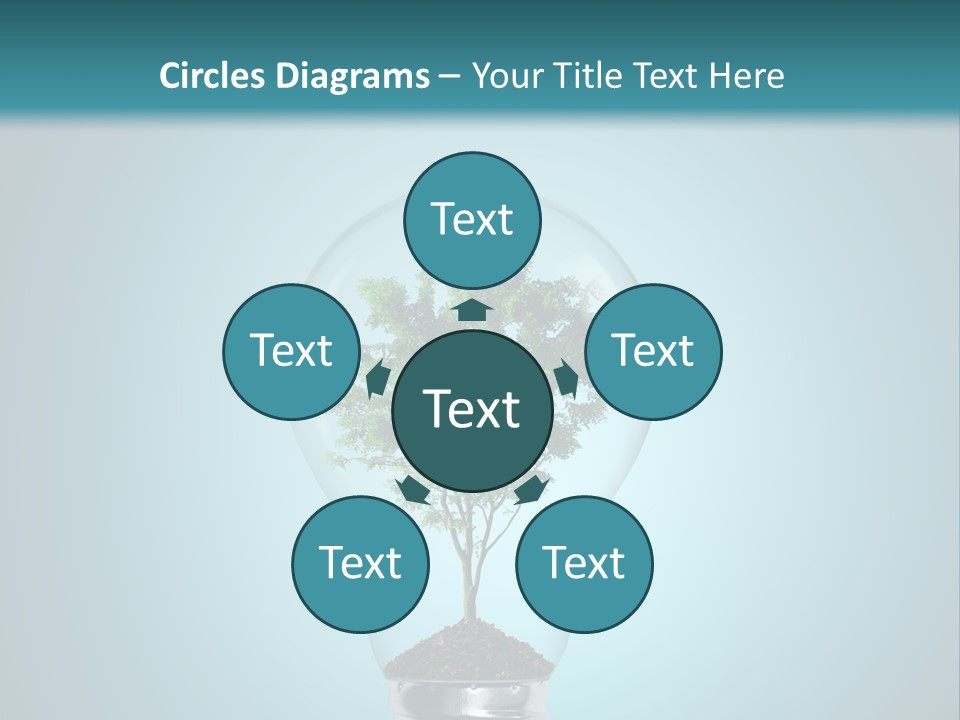 A Light Bulb With A Tree Inside Of It PowerPoint Template