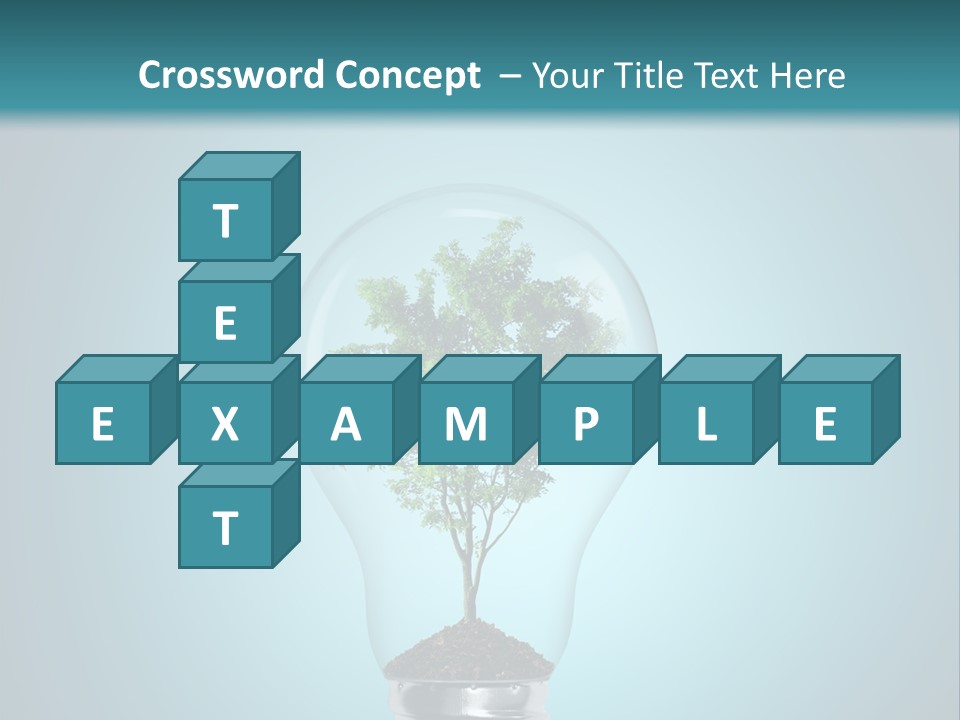 A Light Bulb With A Tree Inside Of It PowerPoint Template