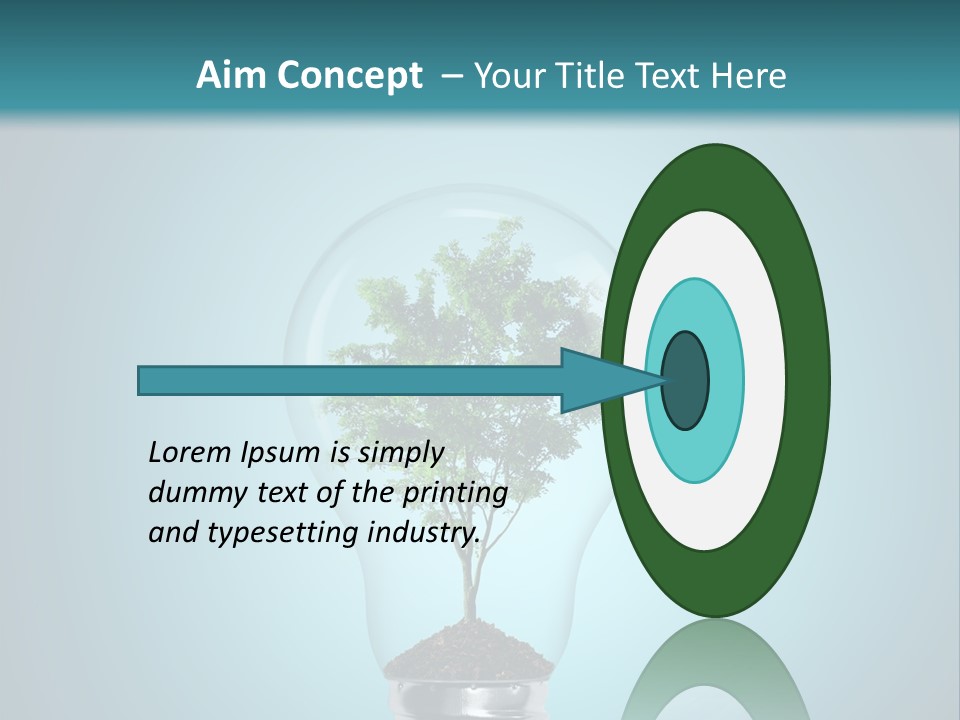 A Light Bulb With A Tree Inside Of It PowerPoint Template