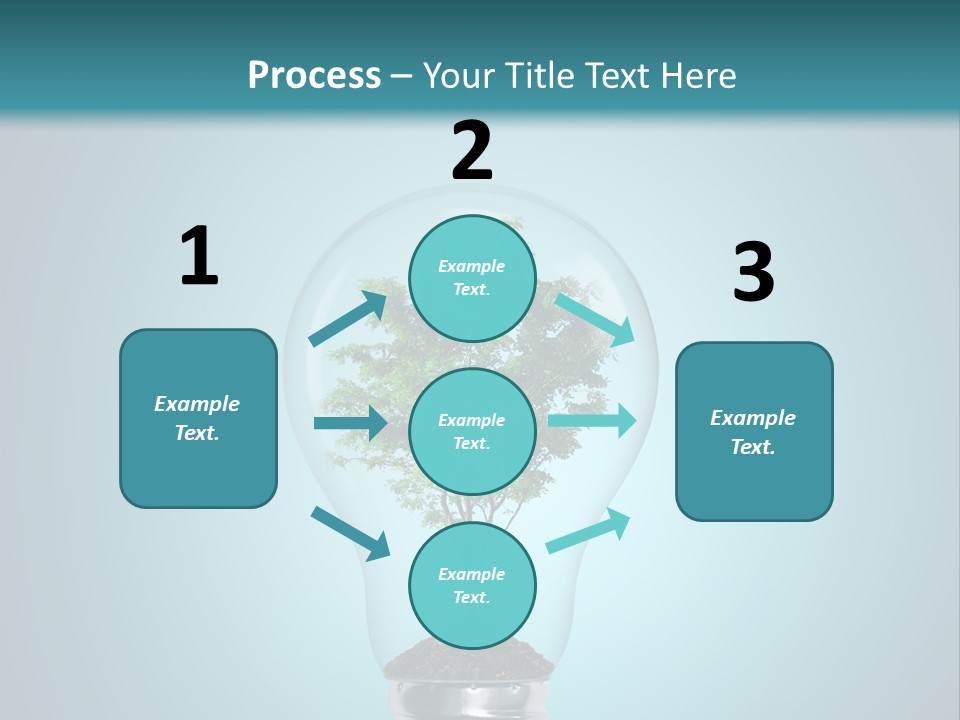 A Light Bulb With A Tree Inside Of It PowerPoint Template