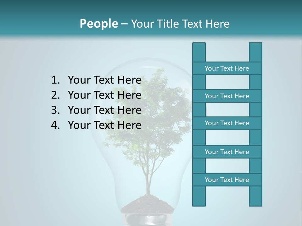 A Light Bulb With A Tree Inside Of It PowerPoint Template