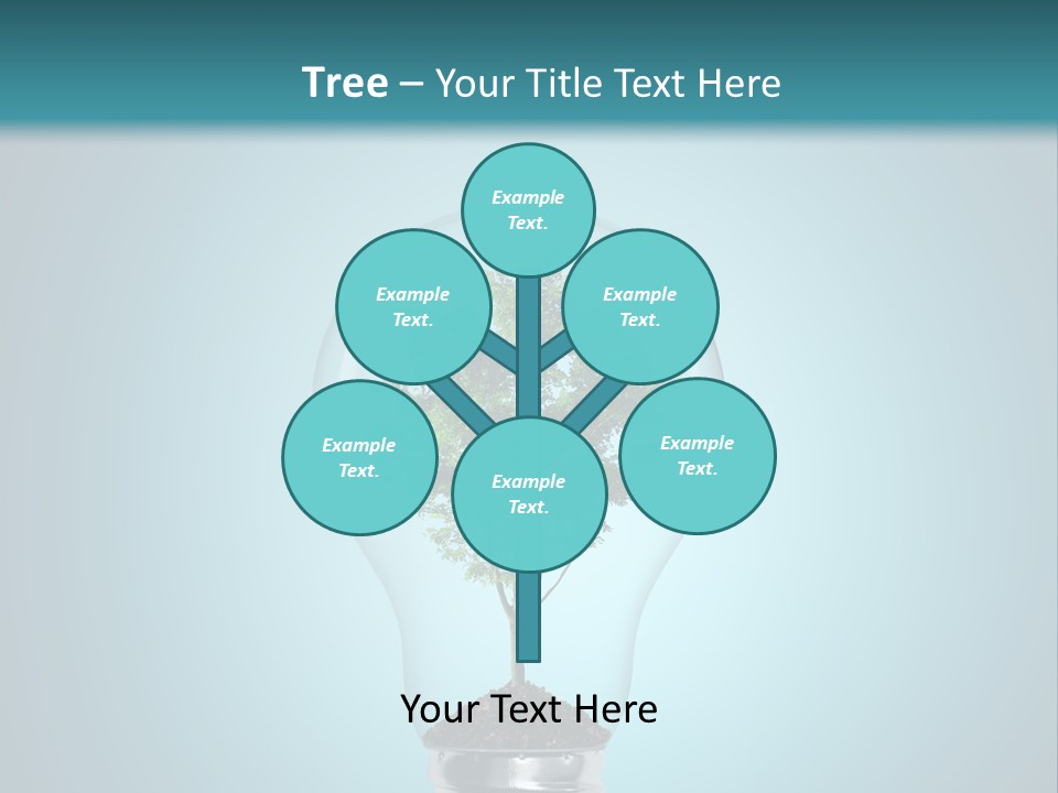 A Light Bulb With A Tree Inside Of It PowerPoint Template