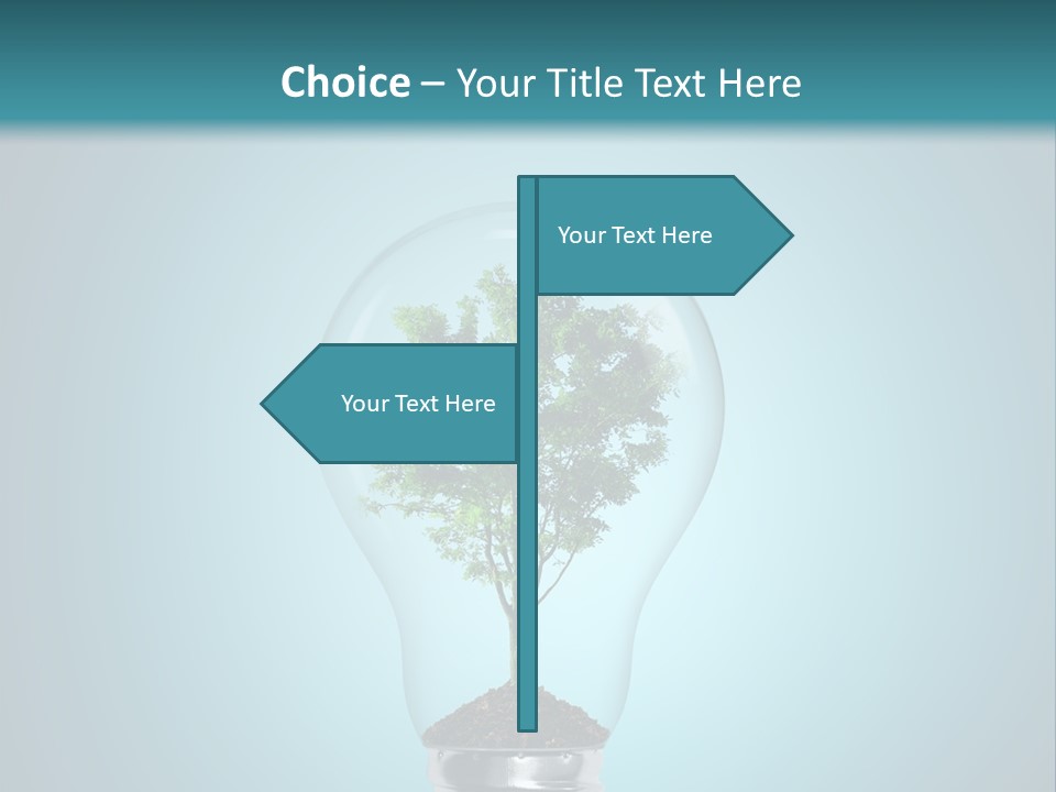 A Light Bulb With A Tree Inside Of It PowerPoint Template