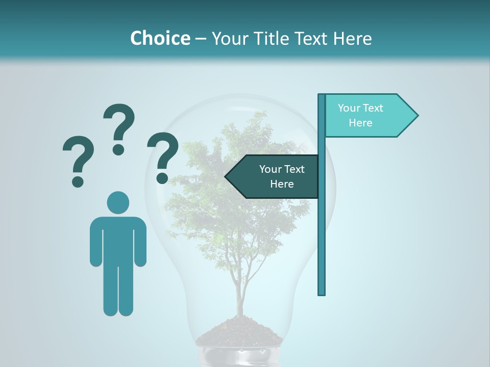 A Light Bulb With A Tree Inside Of It PowerPoint Template