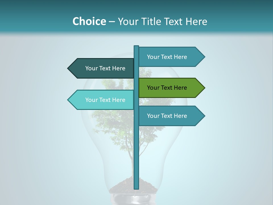 A Light Bulb With A Tree Inside Of It PowerPoint Template
