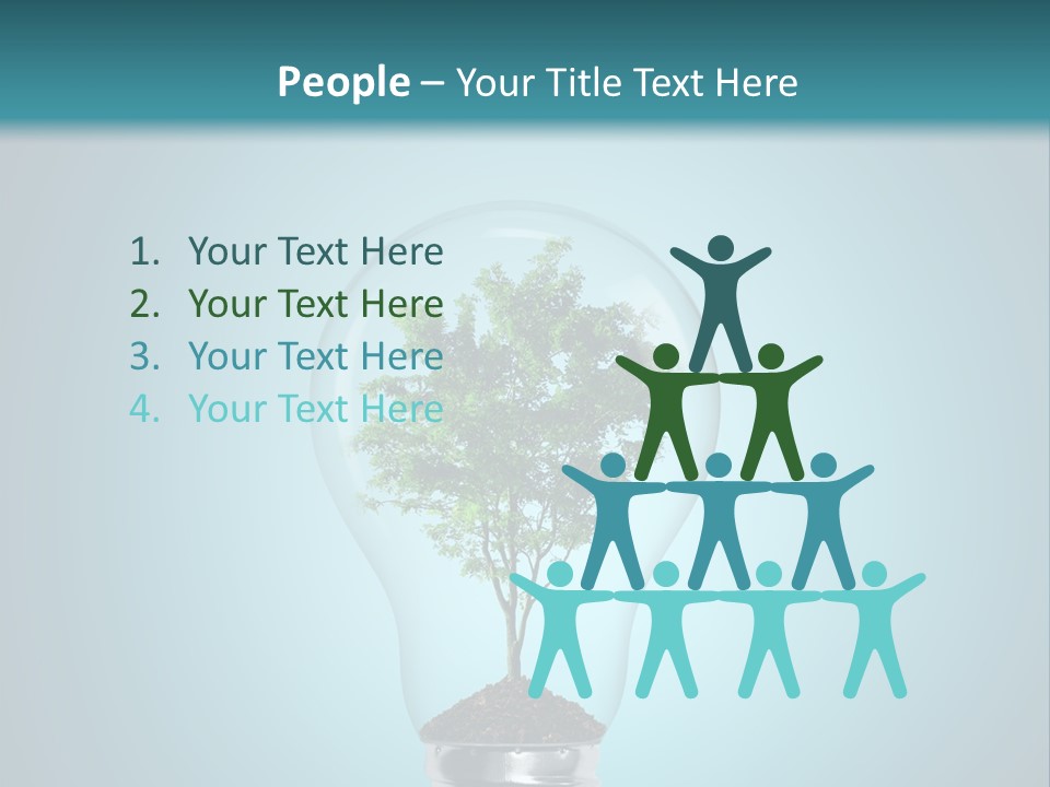 A Light Bulb With A Tree Inside Of It PowerPoint Template