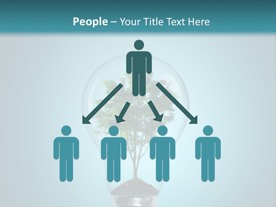 A Light Bulb With A Tree Inside Of It PowerPoint Template