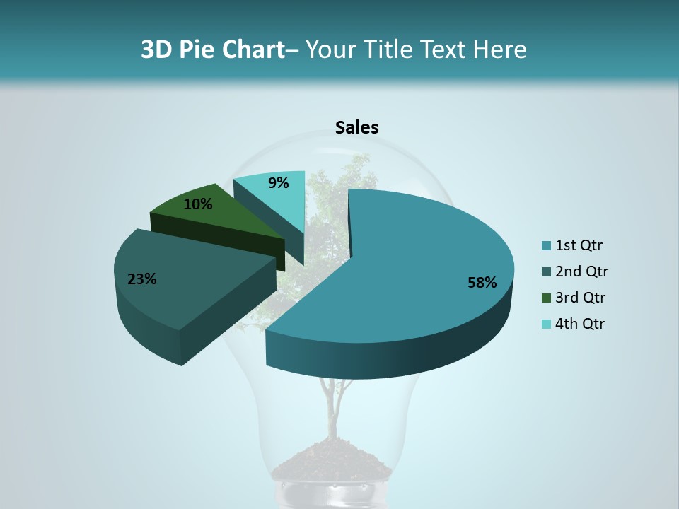 A Light Bulb With A Tree Inside Of It PowerPoint Template