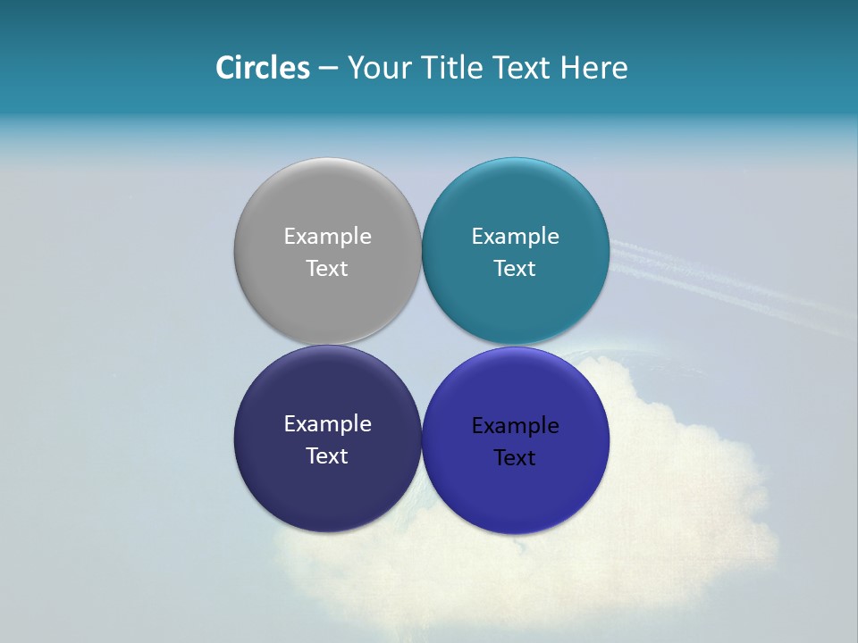 A Plane Flying In The Sky Over A Planet PowerPoint Template