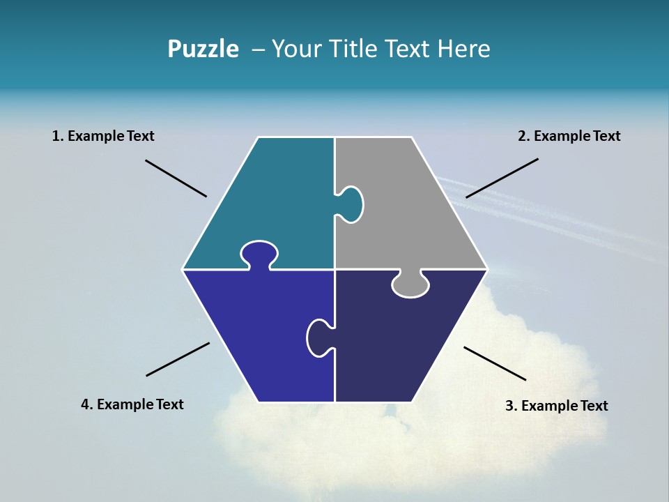 A Plane Flying In The Sky Over A Planet PowerPoint Template