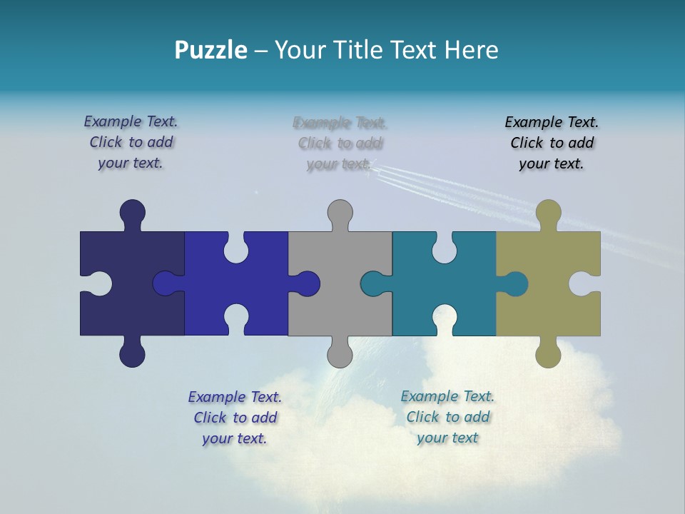 A Plane Flying In The Sky Over A Planet PowerPoint Template