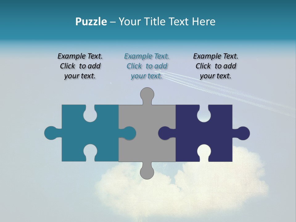 A Plane Flying In The Sky Over A Planet PowerPoint Template