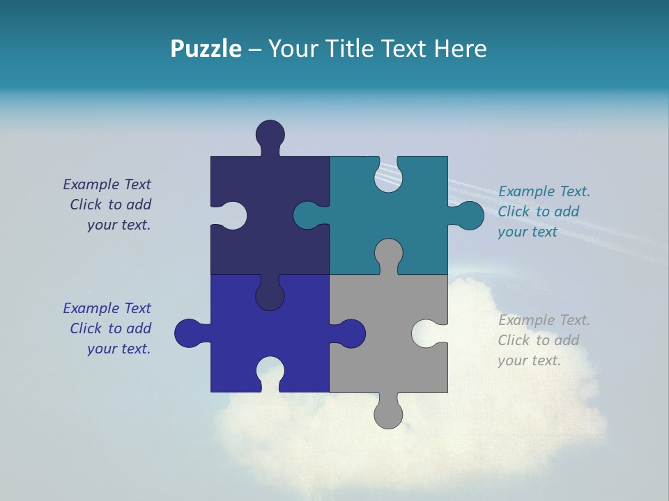 A Plane Flying In The Sky Over A Planet PowerPoint Template