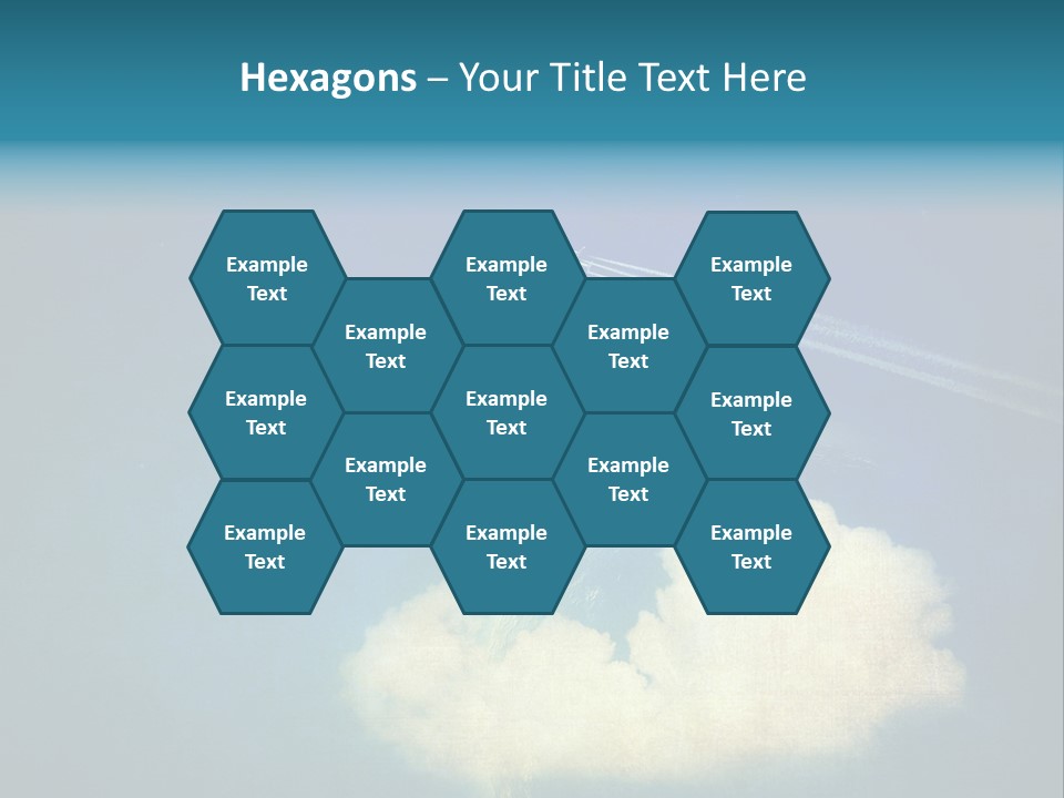 A Plane Flying In The Sky Over A Planet PowerPoint Template