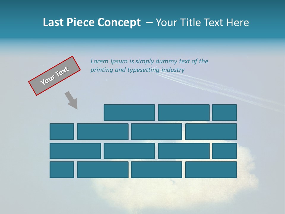 A Plane Flying In The Sky Over A Planet PowerPoint Template