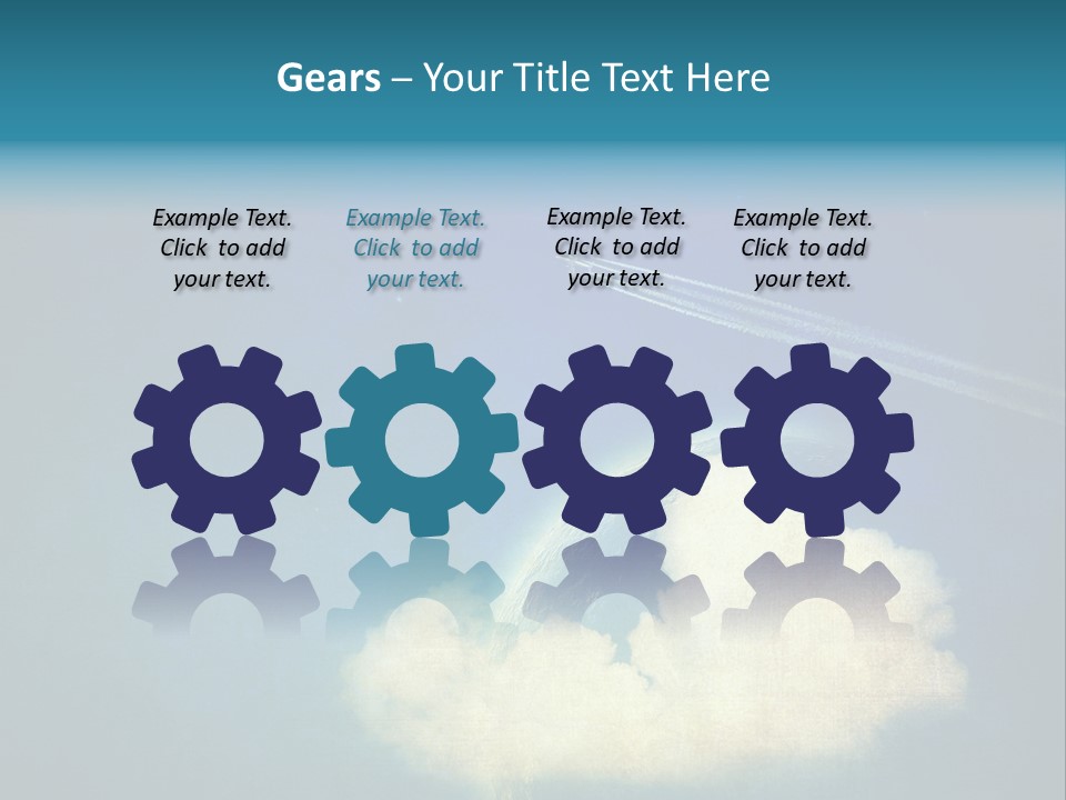 A Plane Flying In The Sky Over A Planet PowerPoint Template