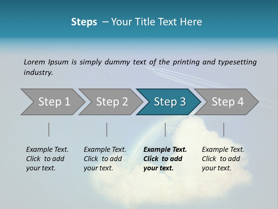 A Plane Flying In The Sky Over A Planet PowerPoint Template