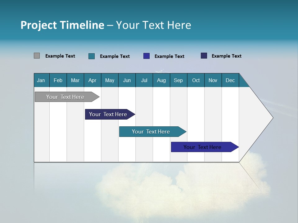 A Plane Flying In The Sky Over A Planet PowerPoint Template