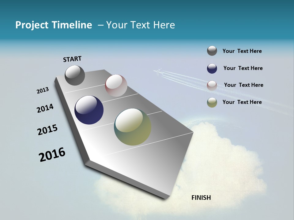 A Plane Flying In The Sky Over A Planet PowerPoint Template