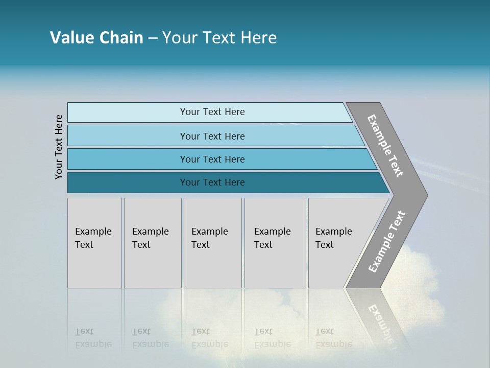 A Plane Flying In The Sky Over A Planet PowerPoint Template