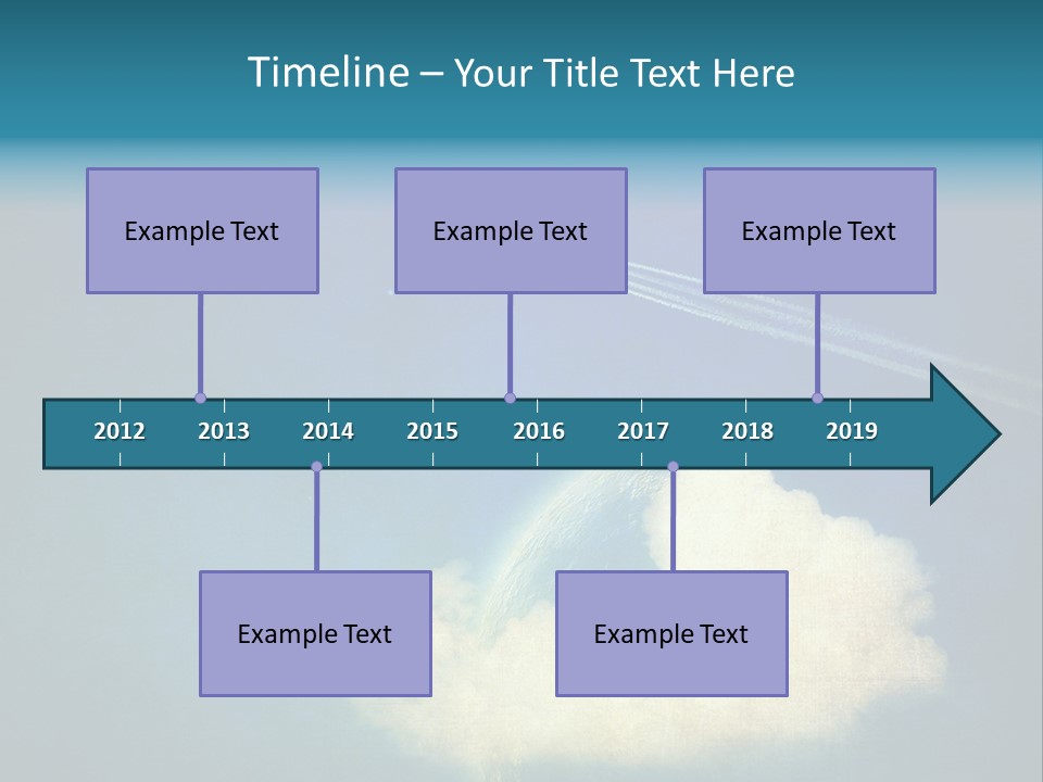 A Plane Flying In The Sky Over A Planet PowerPoint Template