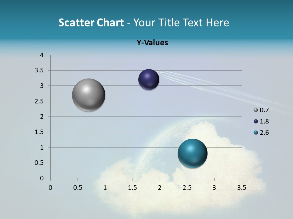A Plane Flying In The Sky Over A Planet PowerPoint Template
