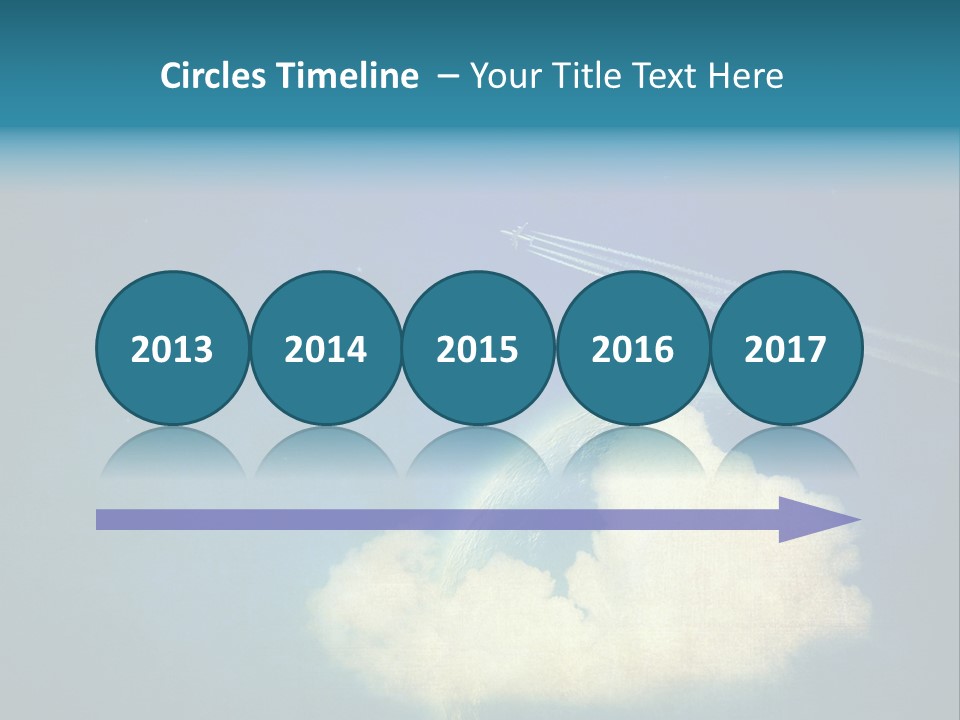 A Plane Flying In The Sky Over A Planet PowerPoint Template
