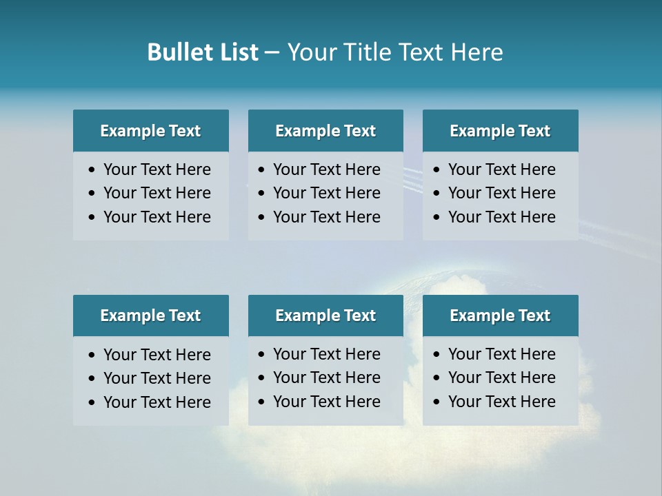 A Plane Flying In The Sky Over A Planet PowerPoint Template