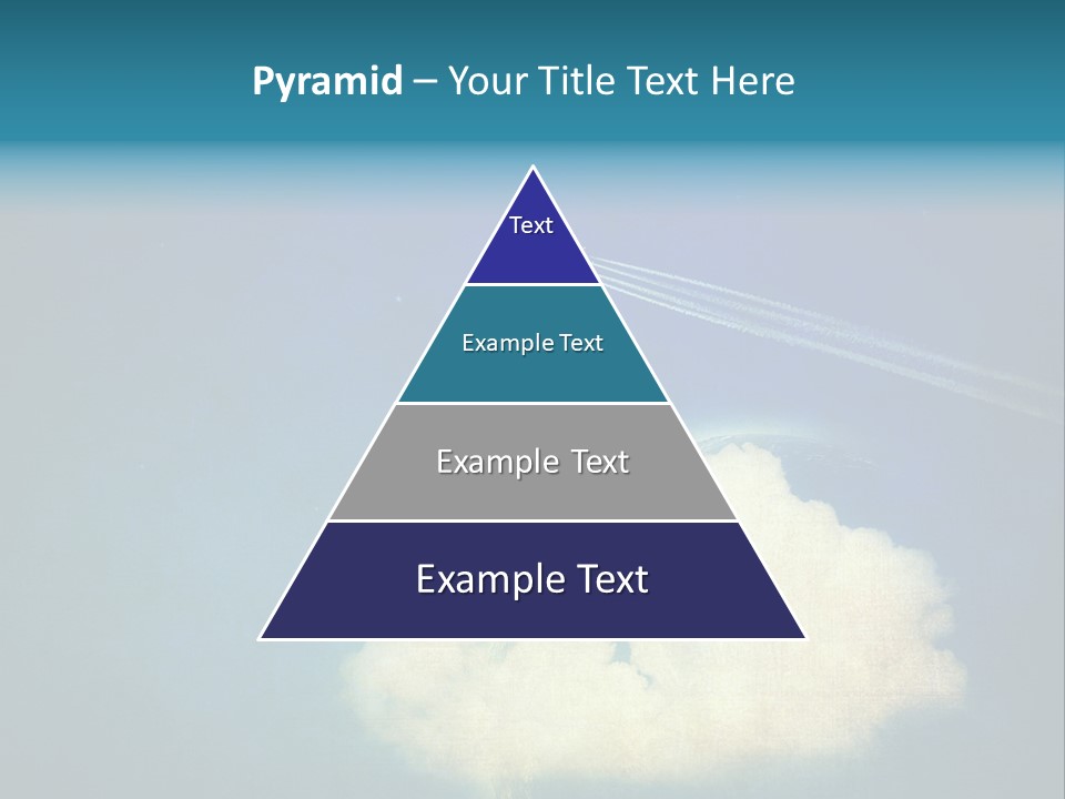 A Plane Flying In The Sky Over A Planet PowerPoint Template