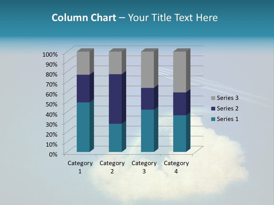 A Plane Flying In The Sky Over A Planet PowerPoint Template