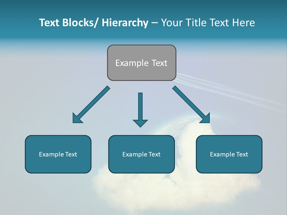 A Plane Flying In The Sky Over A Planet PowerPoint Template
