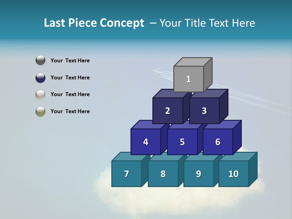 A Plane Flying In The Sky Over A Planet PowerPoint Template