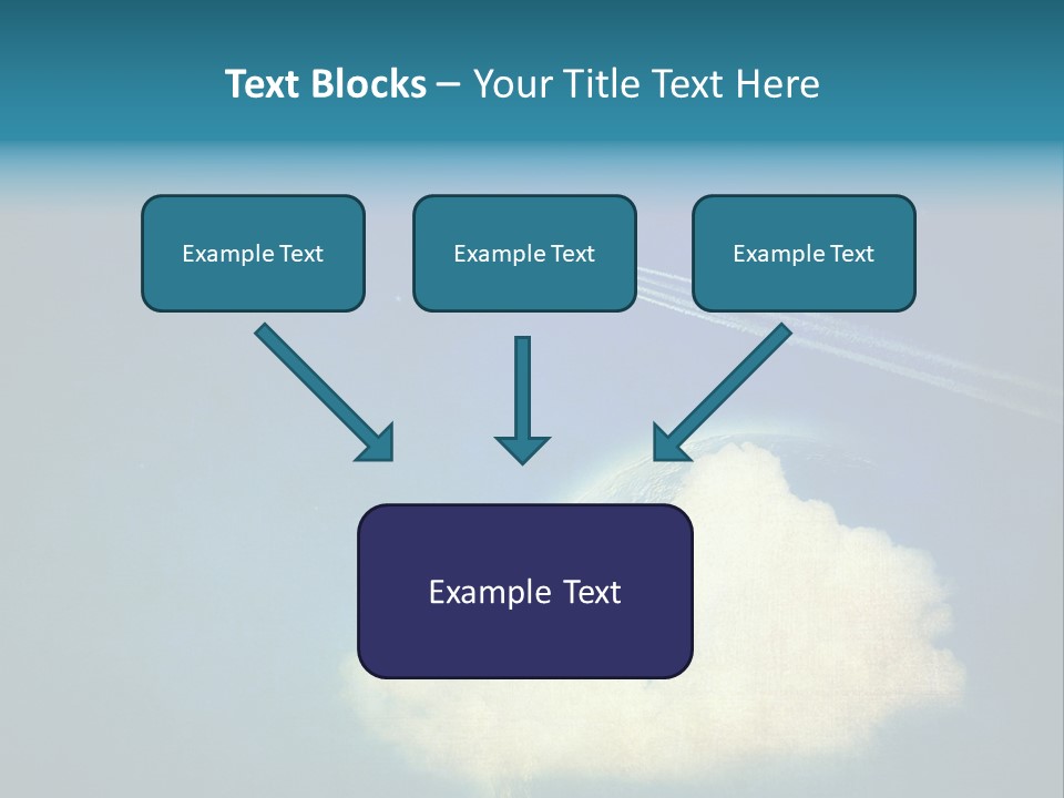 A Plane Flying In The Sky Over A Planet PowerPoint Template