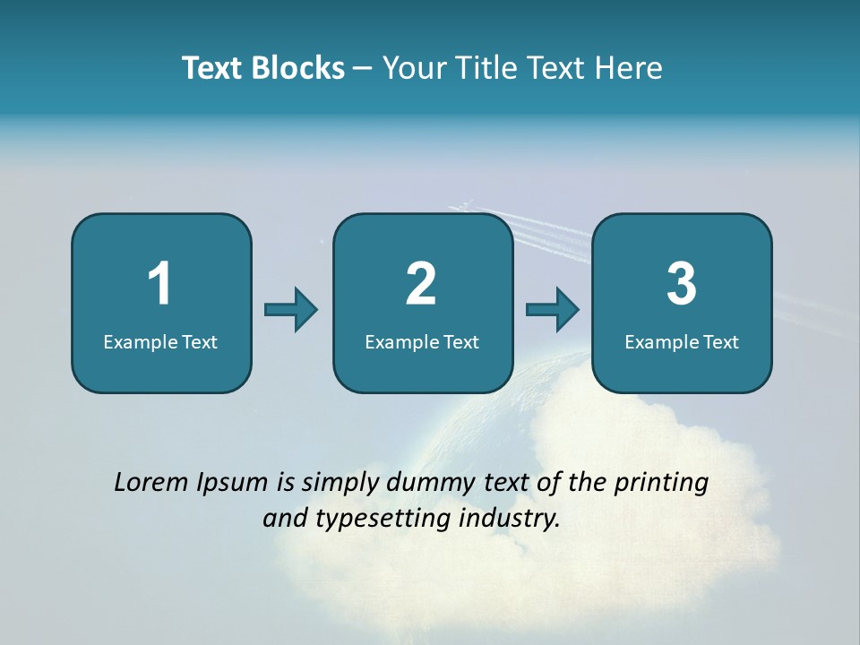 A Plane Flying In The Sky Over A Planet PowerPoint Template