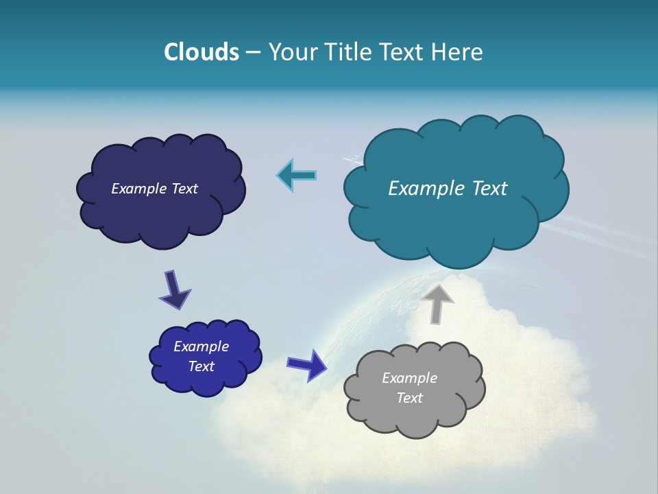 A Plane Flying In The Sky Over A Planet PowerPoint Template