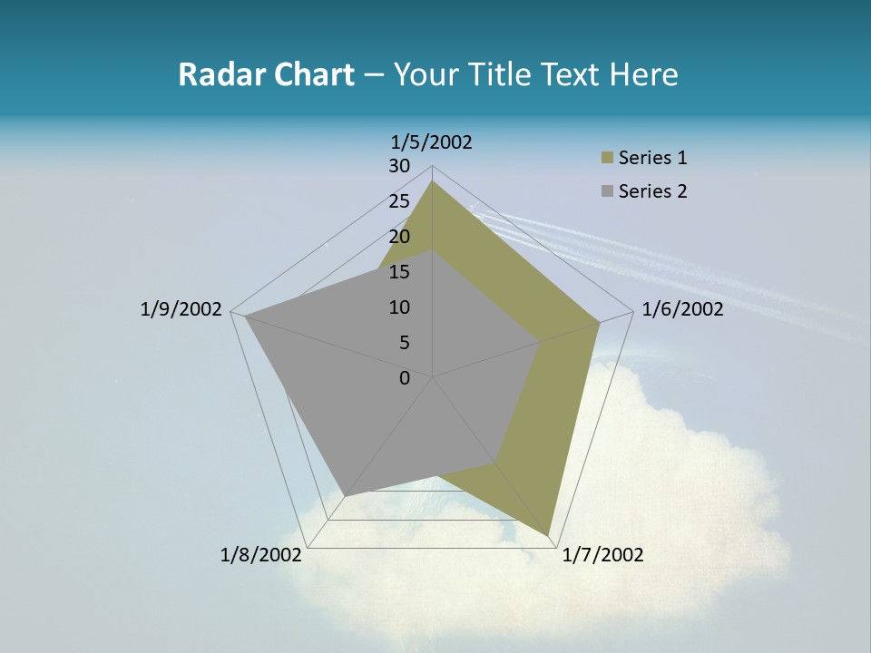 A Plane Flying In The Sky Over A Planet PowerPoint Template
