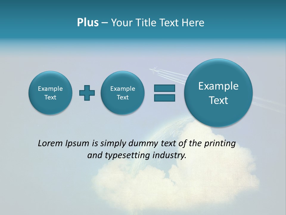 A Plane Flying In The Sky Over A Planet PowerPoint Template
