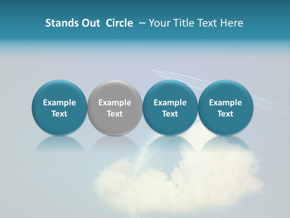 A Plane Flying In The Sky Over A Planet PowerPoint Template